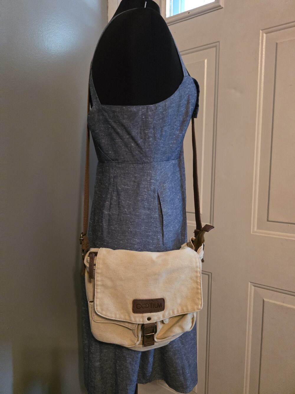 Gootium Canvas Messenger Bag - Vintage Crossbody Shoulder Bag Military Satchel